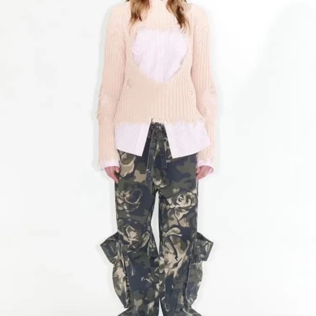 openyy 롤업 카모 팬츠