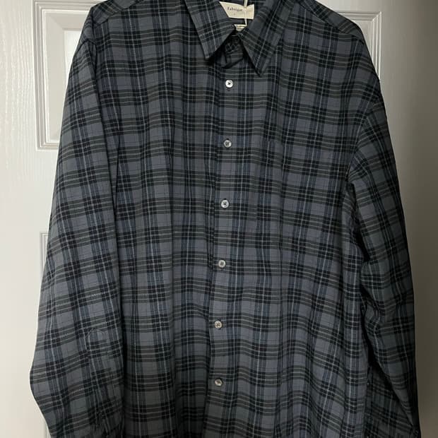 파브레가 오르카 체크셔츠(딥블루, 사이즈2)