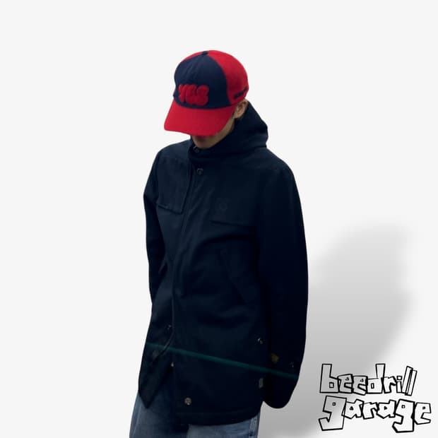 지스타 로우 울 블렌드 후드 자켓