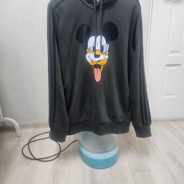 (100~105)L☆초대장급☆아디다스 미키마우스X디즈니 [카키검정]후드티
