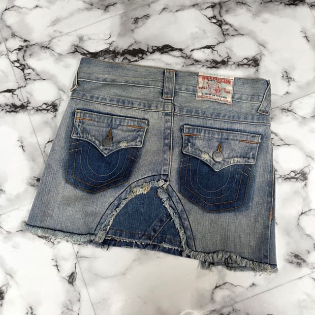 트루릴리전 패치워크 청치마