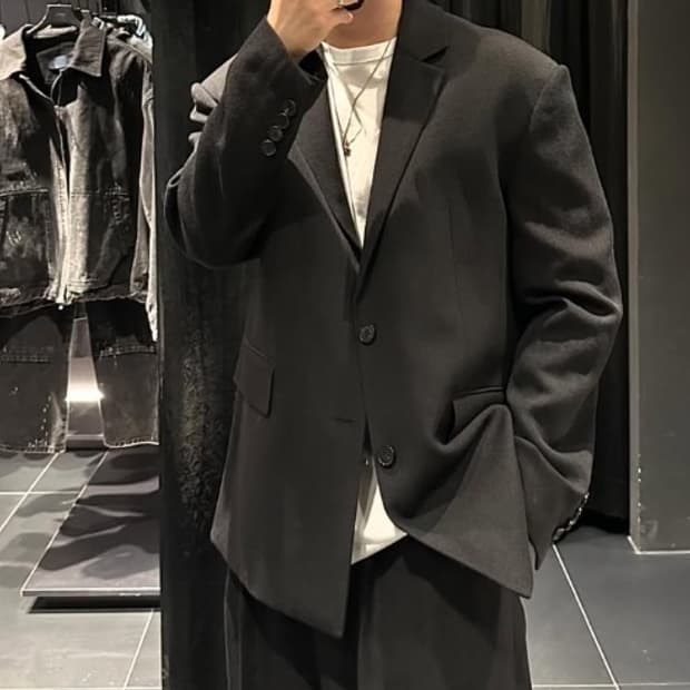 준지 24 노치드라펠 자켓 블레이저 46