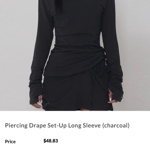  ÊTRE AU SOMMET Drape Set-Up Long Sleeve