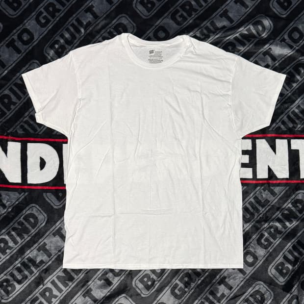 헤인즈 태그리스 숏 슬리브 티셔츠 화이트105