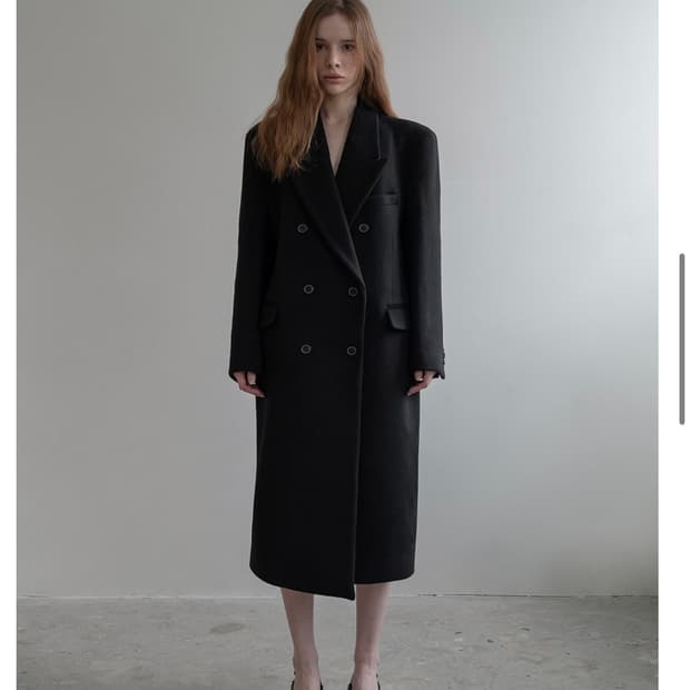 [새상품] theohyou 더오유 울오버사이즈 롱 코트 (블랙)