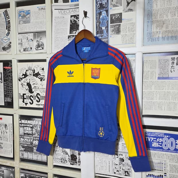 아디다스 에콰도르 블루 슬림핏 져지 트랙탑