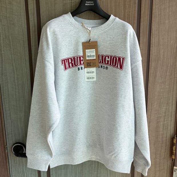 [새상품]트루릴리젼 아치로고 맨투맨 멜란지그레이