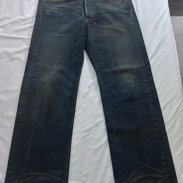 RRL 기빈스 워싱 빈티지 파이브 포켓 데님 33x32