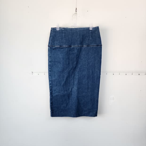 막스마라 마렐라 청 데님 H라인 스커트