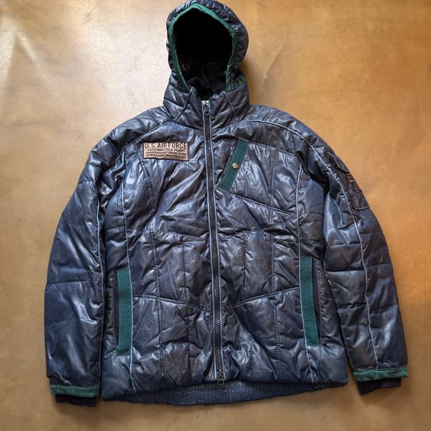 아비렉스 히든 후드 투웨이 푸퍼