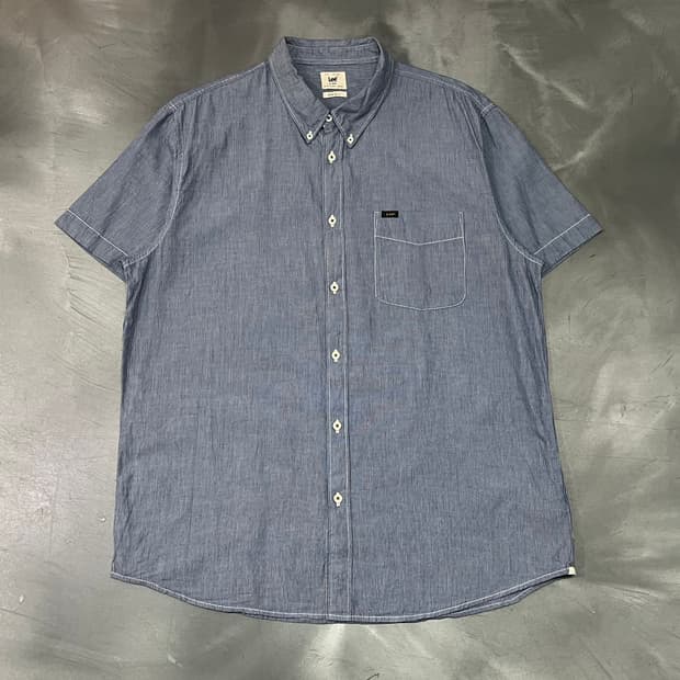  리 스트라이프 하프 셔츠 y16438