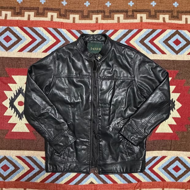 105) DANIER 캐나다 통가죽 카우하이드 레더자켓