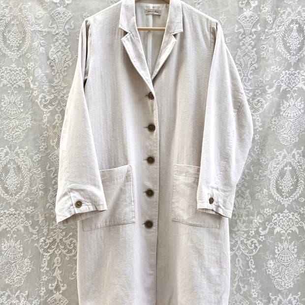 Samansa Mos2 사만사 모스 2 헤링본 리넨 코트