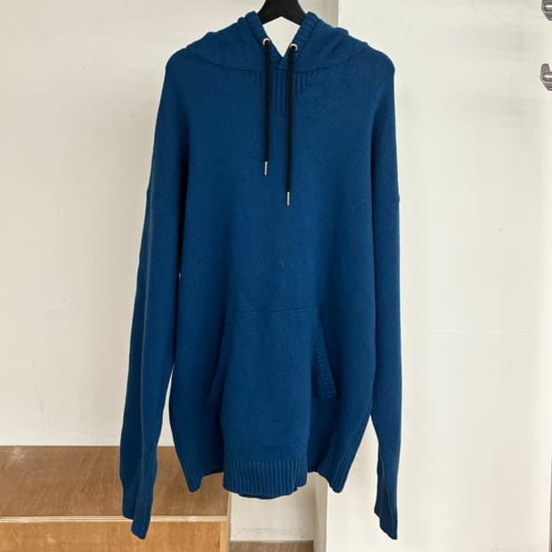 디젤 블루 니트 오버사이즈 후디