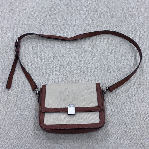 F 빈티지 캔버스 라인 크로스백 0402E