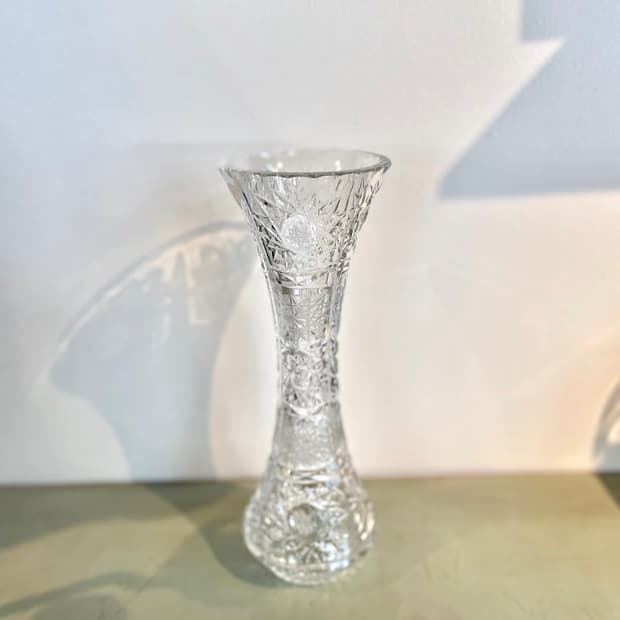 빈티지 체코 딥컷 크리스탈 화병
