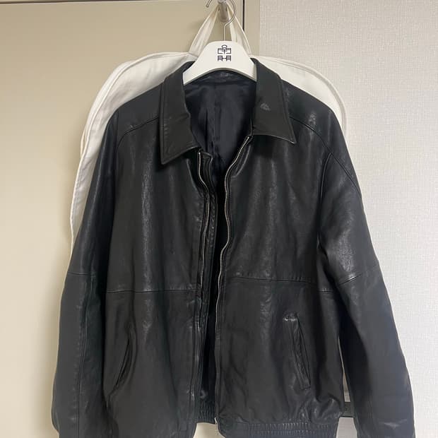 유스 워시드 레더 블루종 m