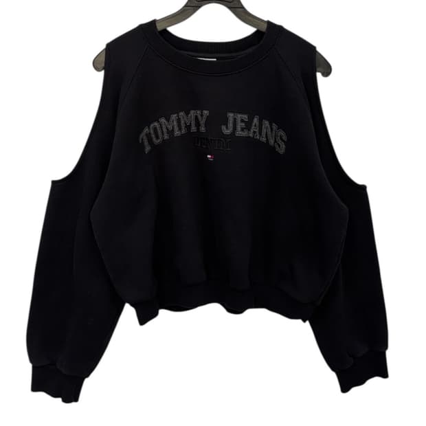 타미힐피거 커스텀 우먼 크롭 맨투맨