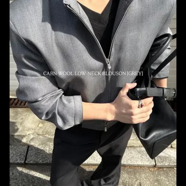 26ss 헬렛 로우넥 블루종 블랙 L