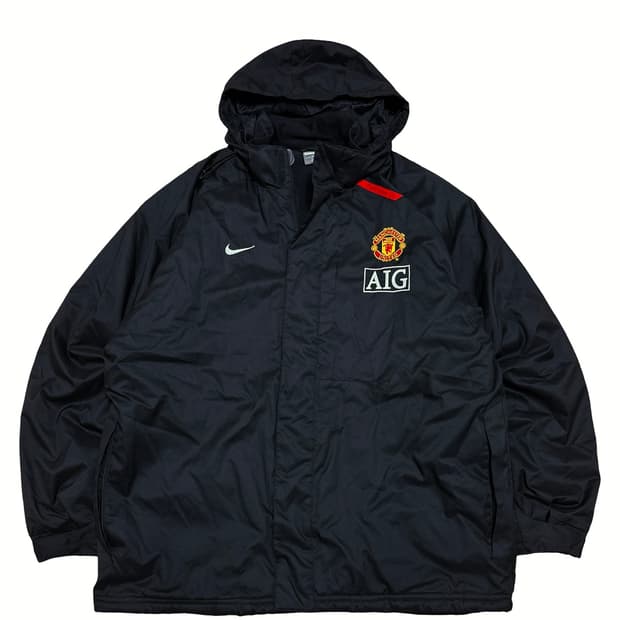 나이키 맨유 AIG 블랙 후드 점퍼