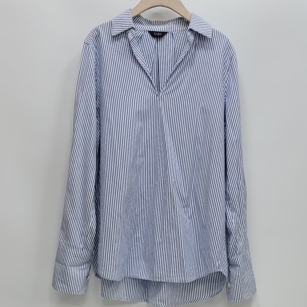 TIME 한섬 타임 루즈핏 스트라이프 셔츠 / 여 82-94-160
