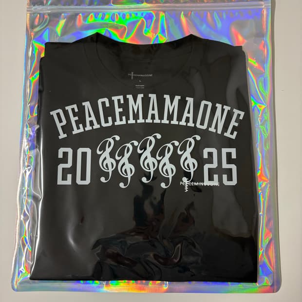 [L] 피스마이너스원 마마 티셔츠 화이트