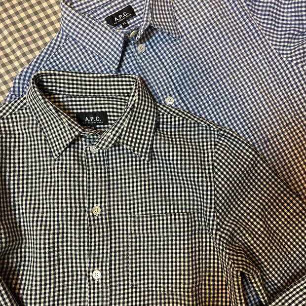 A.P.C  아페쎄 깅엄 헤비코튼 셔츠 XS