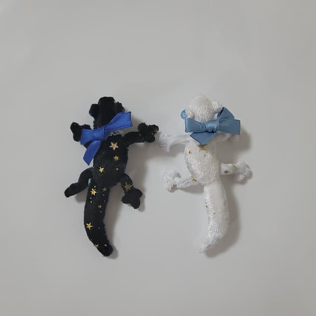 소소한 인형공방 별빛 도마뱀 인형 2개 일괄 핸드메이드 솜인형