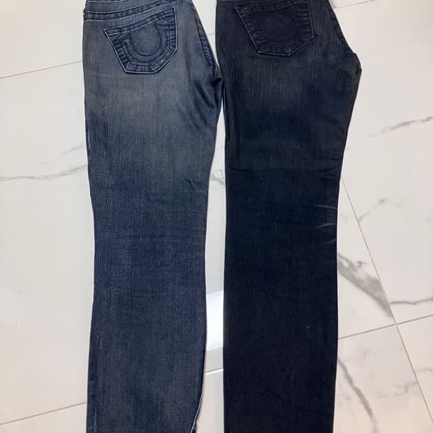 트루릴리젼 Holly 홀리 스키니 크롭 데님 인디고,다크워시 청바지 