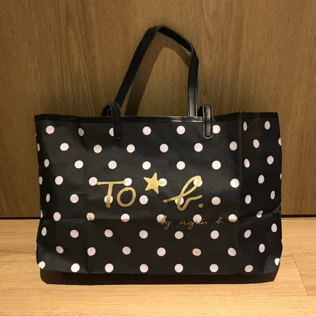 agnes b 도트 토트백