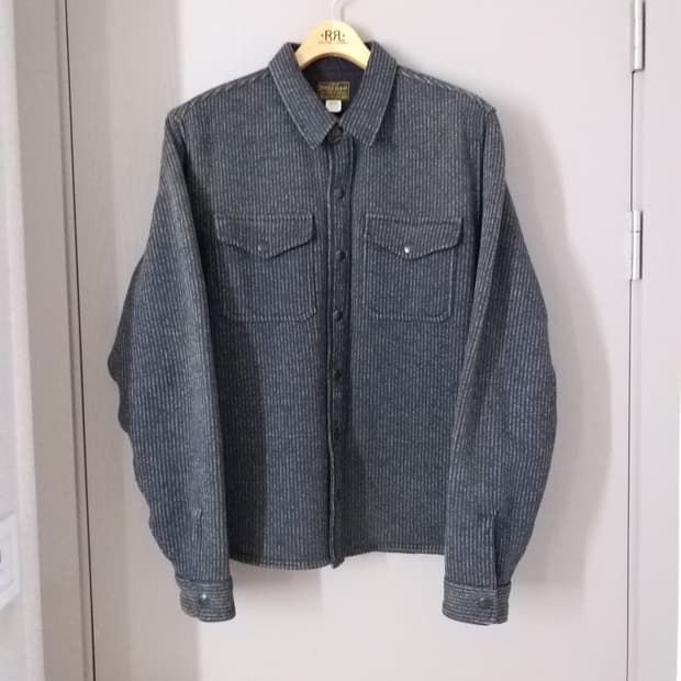 RRL 더블알엘 자카드 플리스 오버셔츠 L