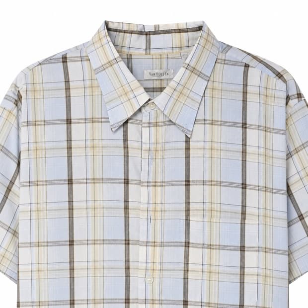 Van Heusen 반팔 체크셔츠