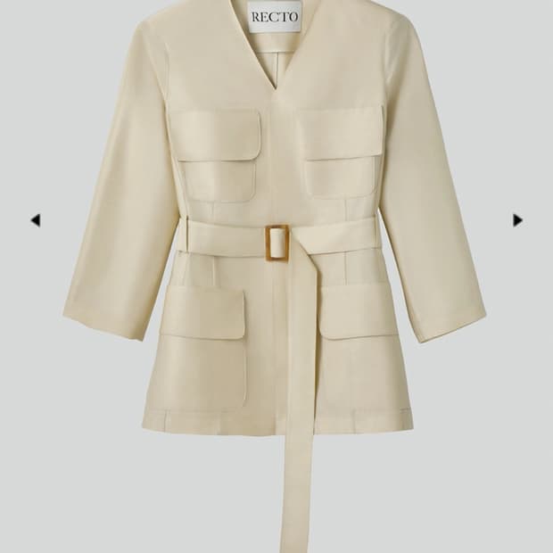 렉토 라이트 베이지 벨티드 자켓 S