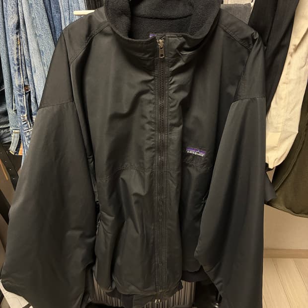 [L] 2008 파타고니아 쉘드 신칠라 자켓 올블랙 빈티지