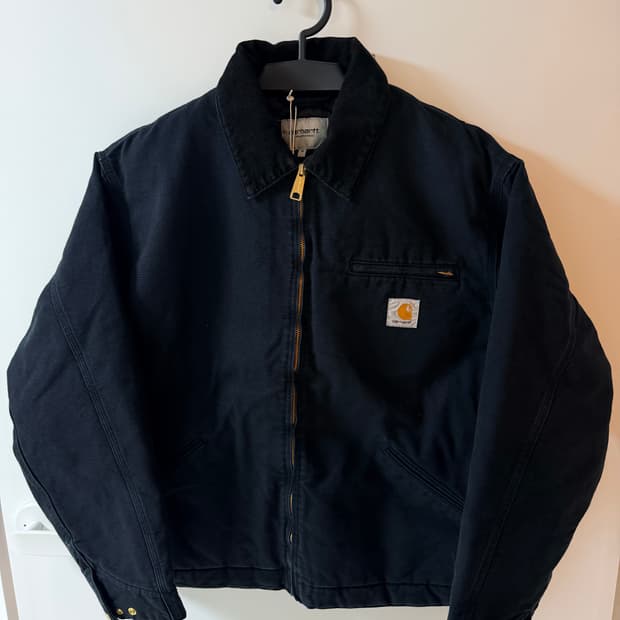 칼하트 WIP OG 디트로이트 자켓 블랙 스톤 캔버스 M 새상품