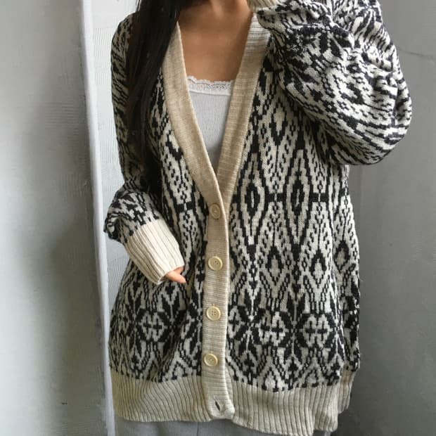 Giorgio Armani 패턴 가디건 