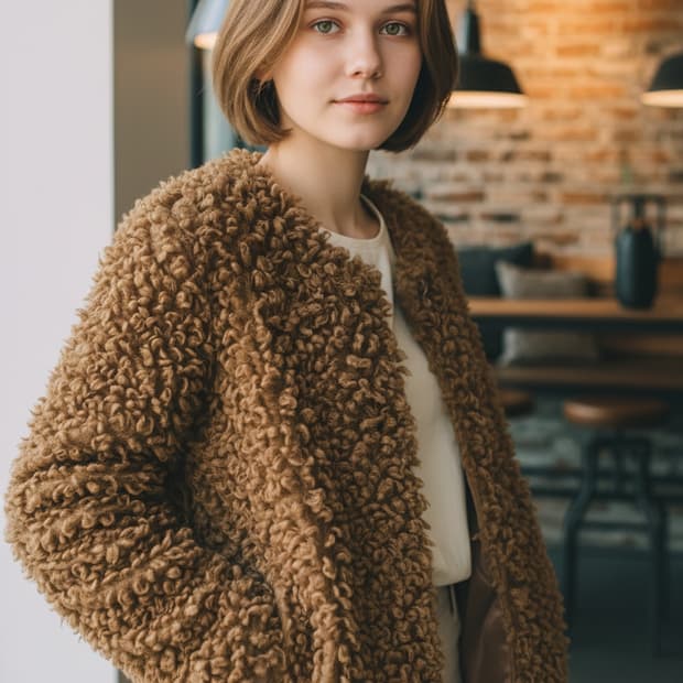 OHOTORO  브라운 부클 자켓