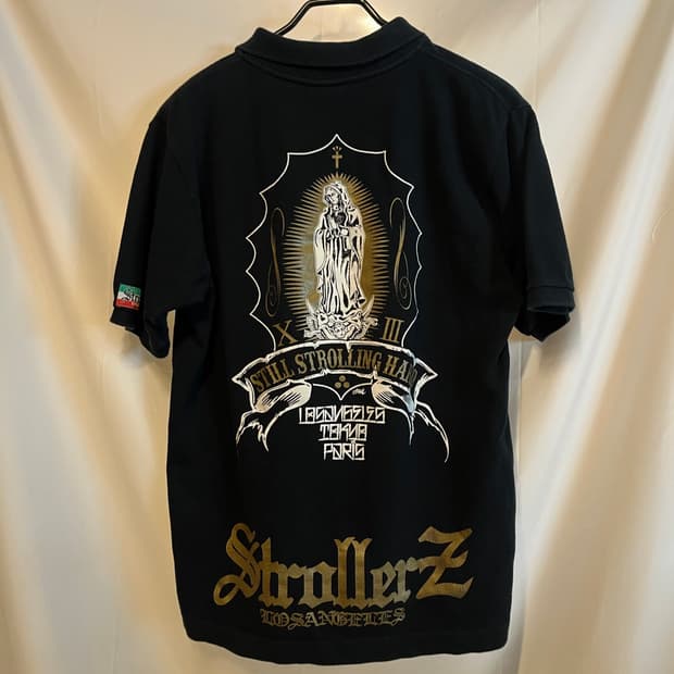 Sholler Z 로스엔젤레스 빈티지 성모마리아 PK 반팔 카라 티셔츠