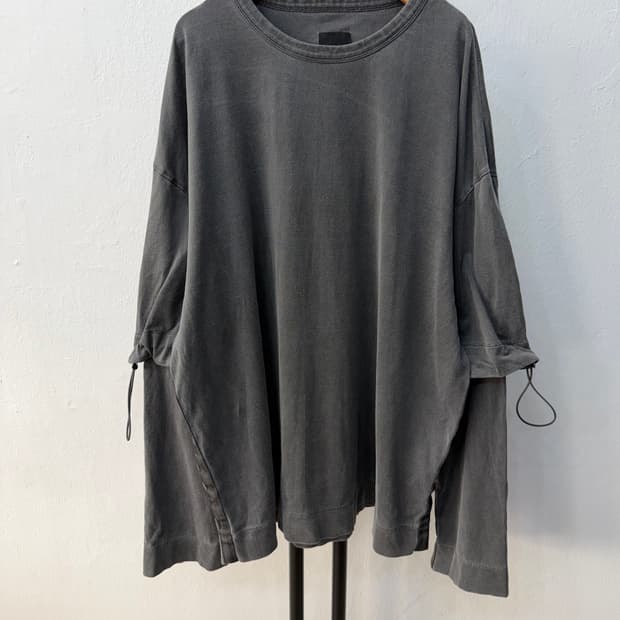 정품) 준지 20ss 남성 오버핏 레이어드 스트링 티셔츠 M