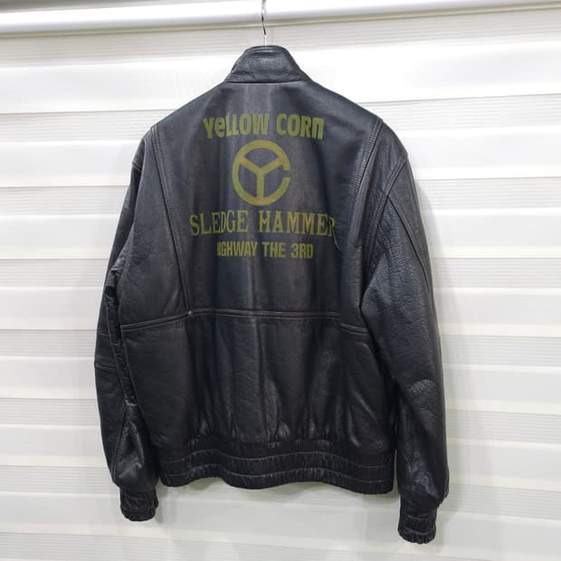 빈티지 YELLOW CORN 레더자켓- M