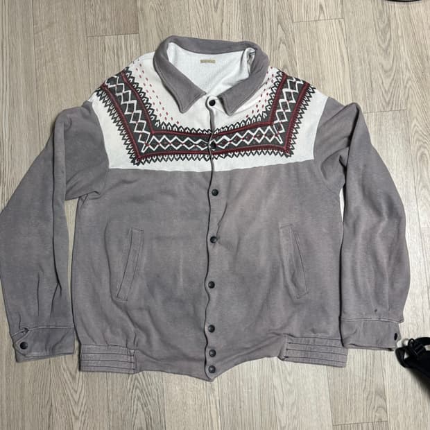 캐피탈 인디언 패턴 테리 스웻 셔츠 자켓