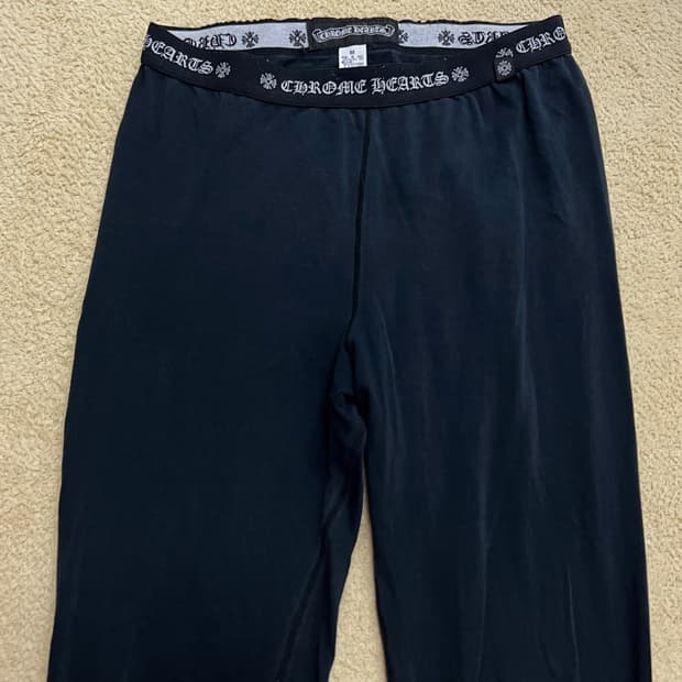 크롬하츠 홀스슈 로고 레깅스 블랙