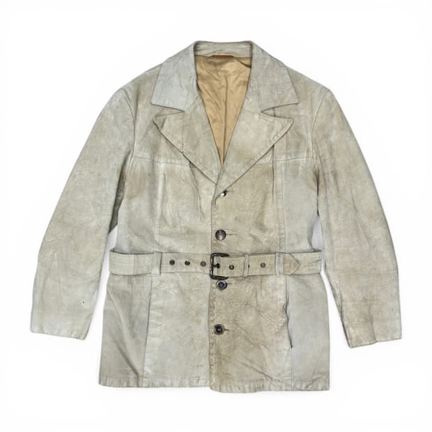 70's 벨티드 레더 자켓