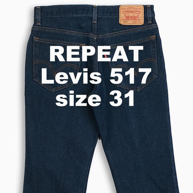 빈티지 리바이스 517 생지 31 인치 LV5173373