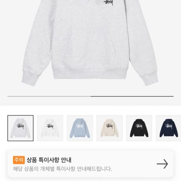 스투시 2022버전 후드티 m