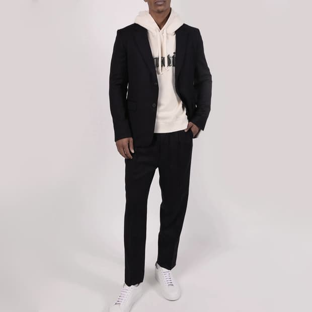 아미 AMI 네이비 울 트라우저