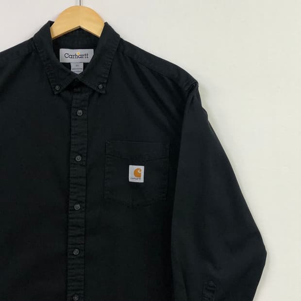XL 칼하트 블랙 워크 셔츠