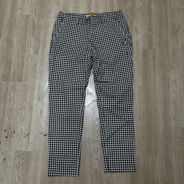 루이까스텔 여성 골프웨어 하운드투스 체크 스판 골프바지 [블랙] 73