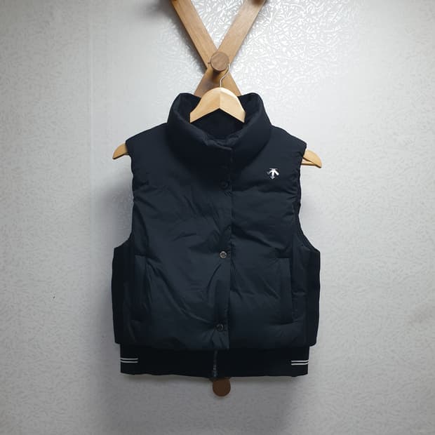 [24년/90] 데상트골프 여성구스패딩조끼 블랙