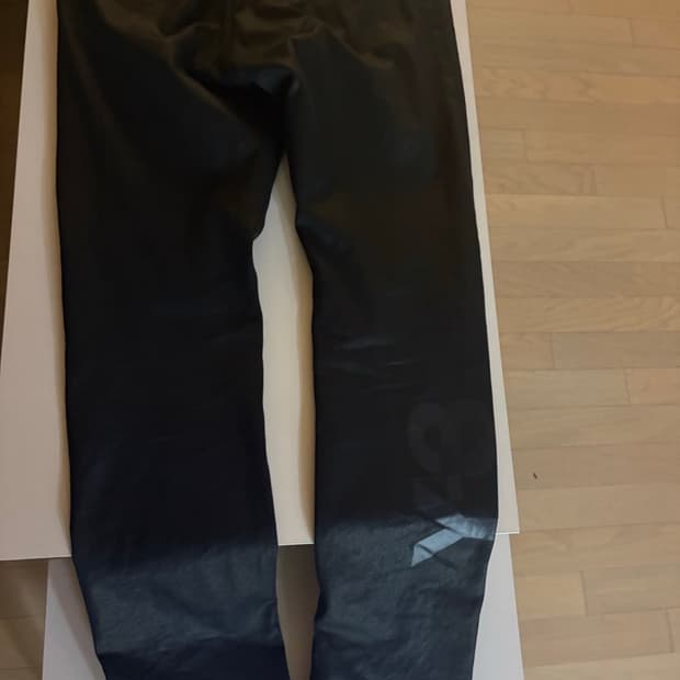 Y-3 Black Coated Trousers with Back Logo